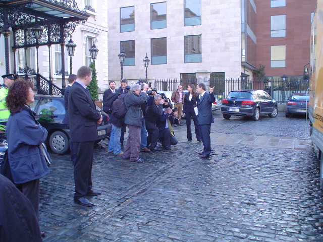 Minister Martin Cullen TD takes a photocall before the launch