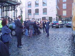 Minister Martin Cullen TD takes a photocall before the launch